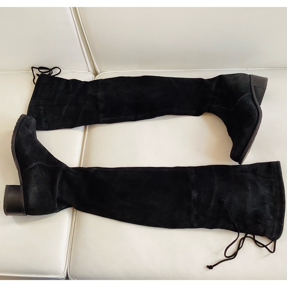 Stuart Weitzman Midland Suede Over-The-Knee Lace-Up Boots SZ 6/36 - Picture 2 of 10